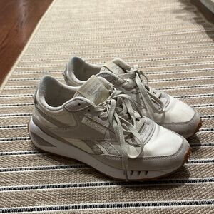 Reebok Women's Cream and Tan Sneakers